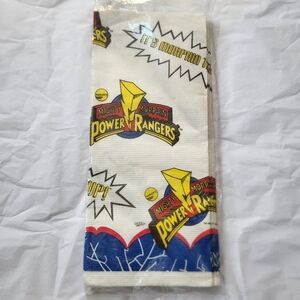 Vintage 90s Mighty Morphin Power Rangers Paper Tablecloth New